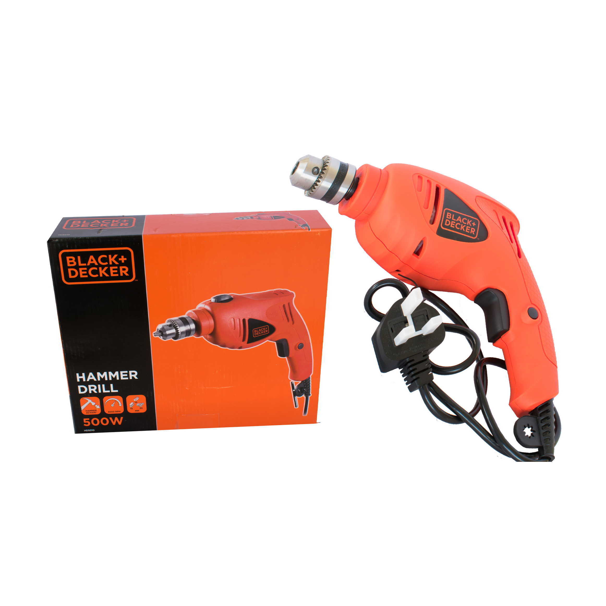 Buy Black & Decker Hammer Drill - 500W - 3000Rpm Online | Power Tools | Qetaat.com